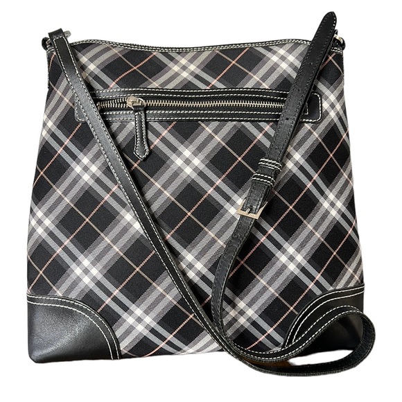 Burberry Blue label Black and Gray Plaid Crossbody Bag - Picture 1 of 9